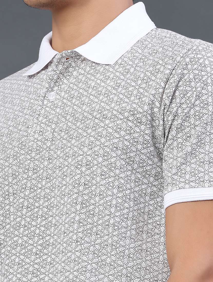 men printed short sleeves polo t-shirt - 22403743 -  Standard Image - 1