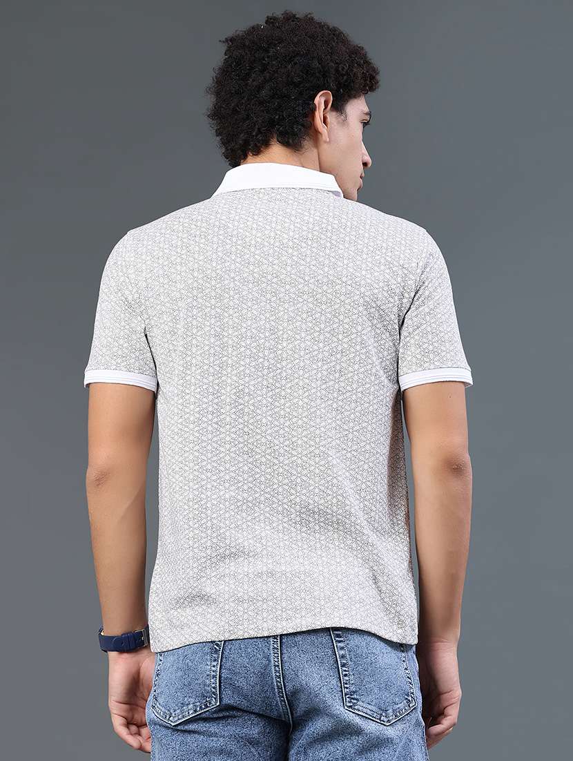 men printed short sleeves polo t-shirt - 22403743 -  Standard Image - 4