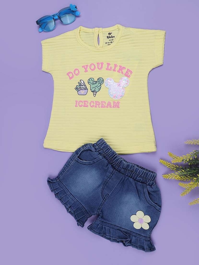 Kids Printed Short Sleeves Top And Shorts Set - 22403802 -  Standard Image - 1
