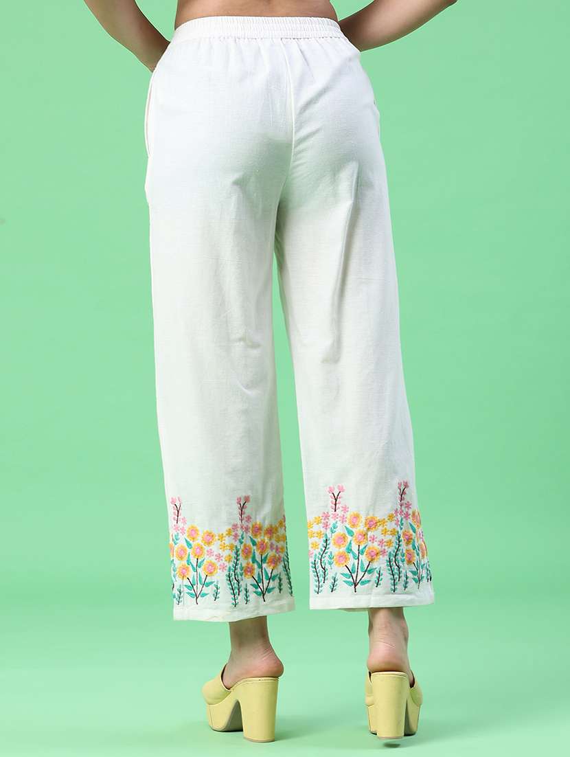 women printed mid rise straight fit trouser - 22403817 -  Standard Image - 4