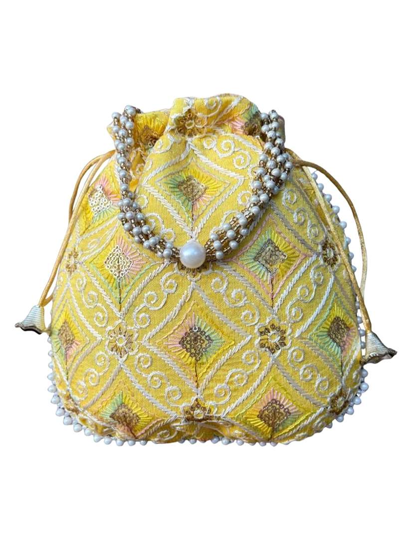 women solid with work embroidered potli - 22403918 -  Standard Image - 1