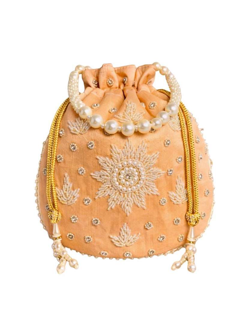 Women Solid With Work Embellished Potli - 22403926 -  Standard Image - 1