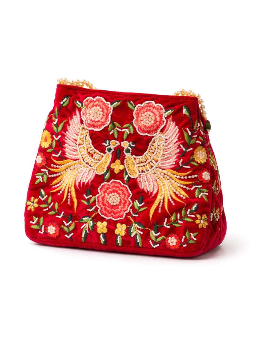 women solid with work embroidered potli - 22403929 -  Standard Image - 4