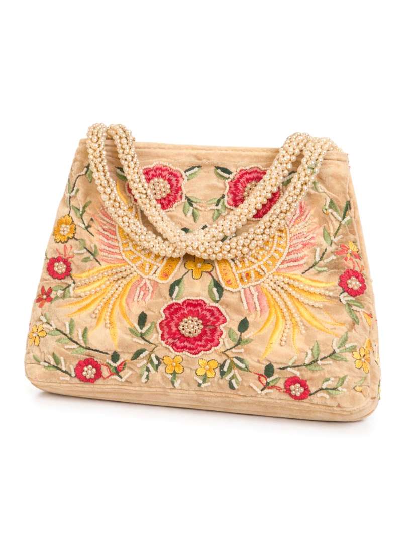 women solid with work embroidered potli - 22403930 -  Standard Image - 4