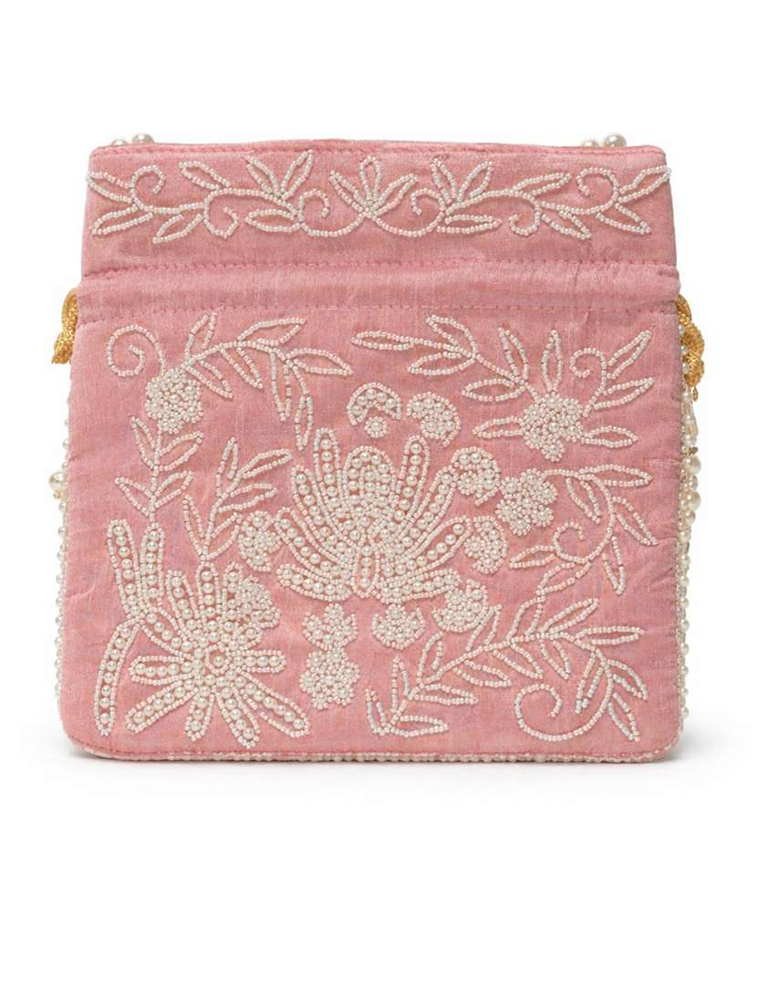Women Solid With Work Embellished Potli - 22403936 -  Standard Image - 4