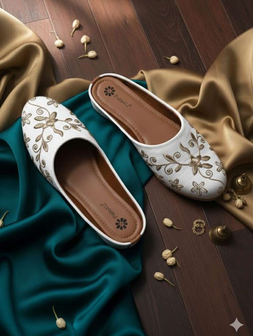 women embroidered slip on mule - 22403954 -  Standard Image - 1