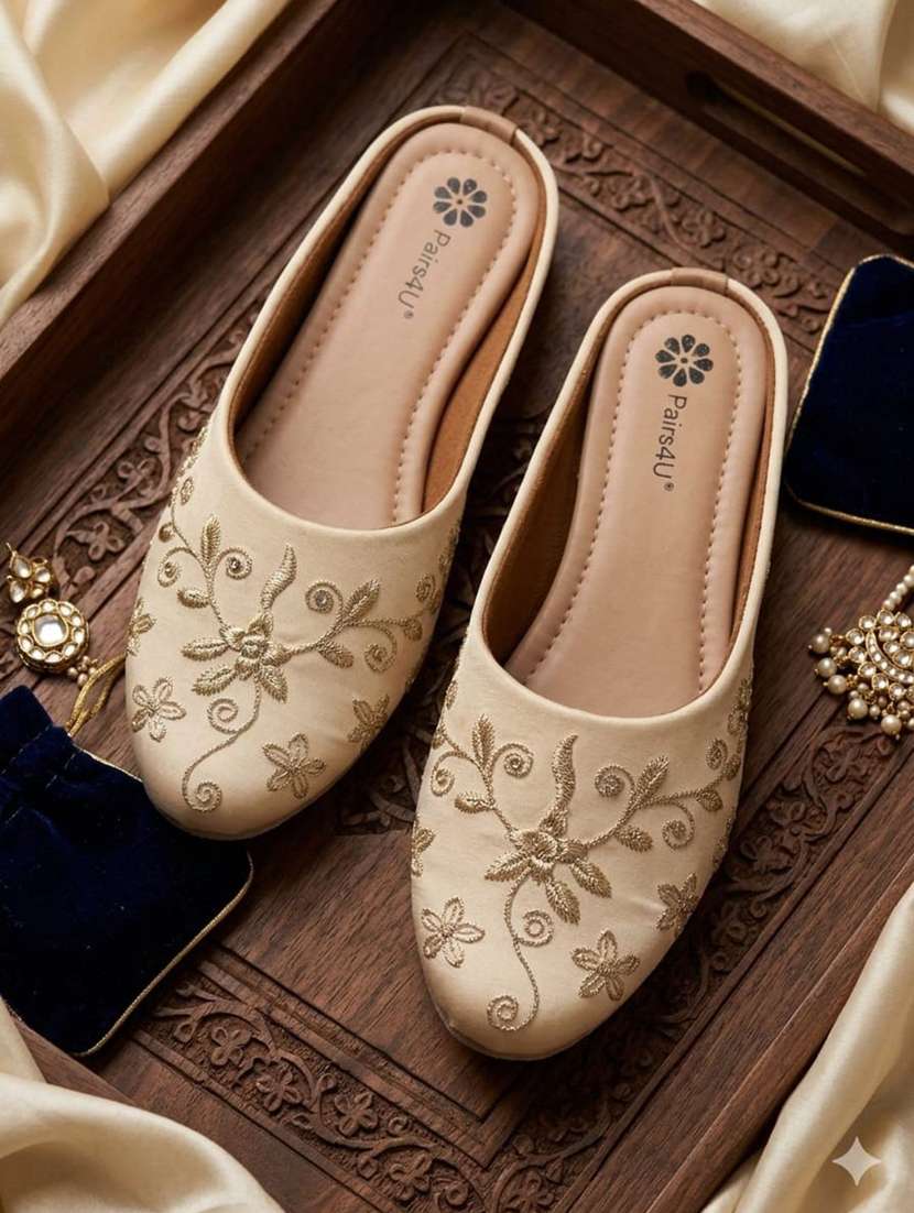 women embroidered slip on mule - 22403955 -  Standard Image - 1