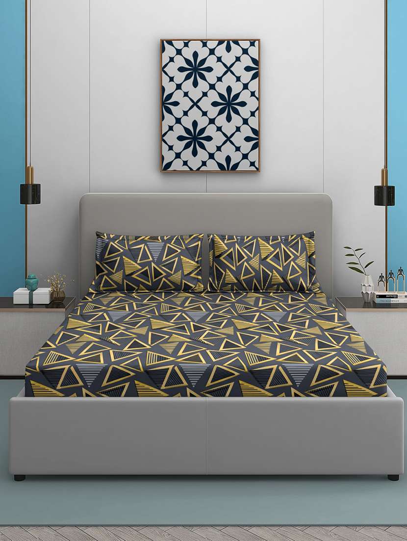 quirky home coral collection flat double bedsheet with 2 pillow cover - 22403957 -  Standard Image - 1