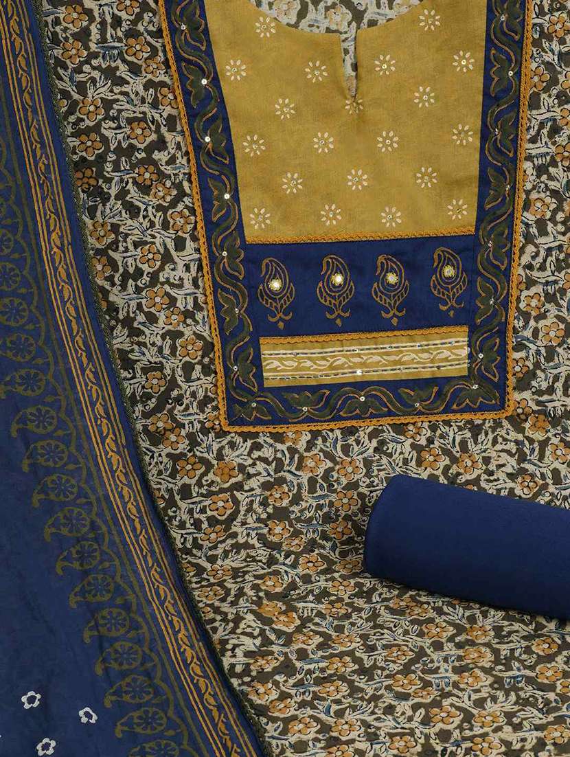 women floral printed unstitched suit set - 22403990 -  Standard Image - 1