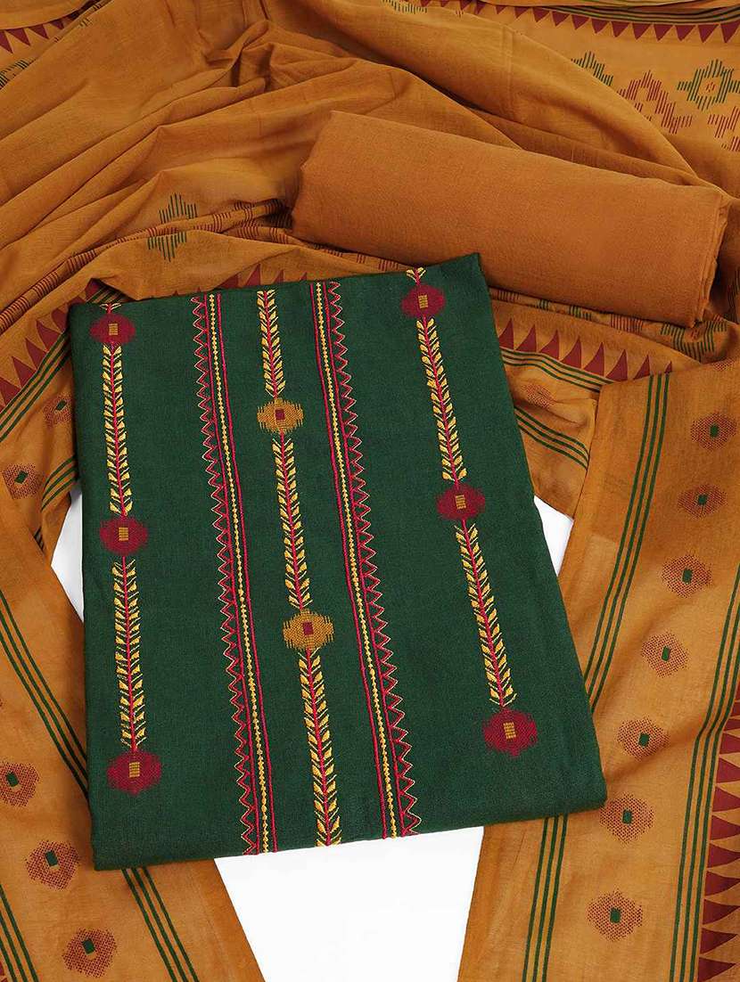 women self design unstitched suit set