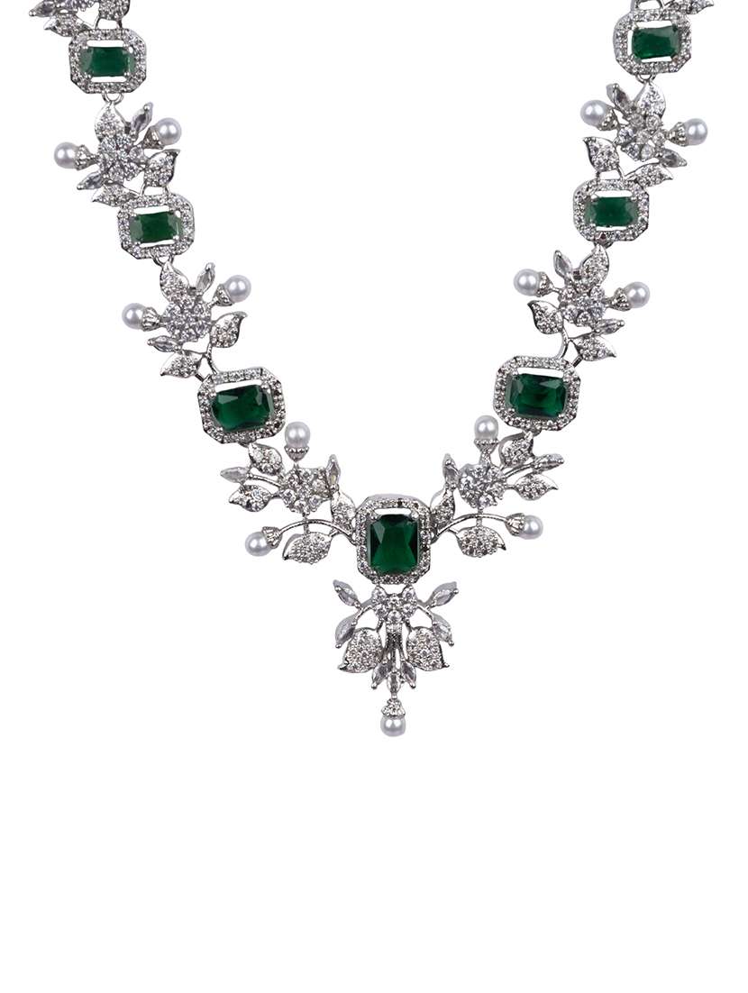 green ad necklace and earring set - 22404098 -  Standard Image - 1