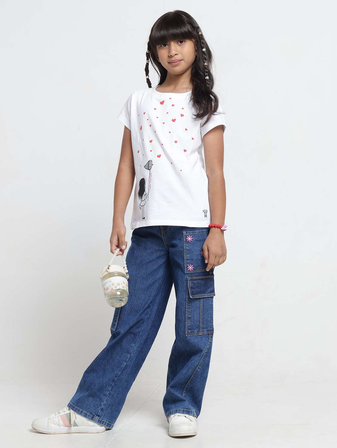 Girl White Cotton Jersey Tees Tee - 22404243 -  Standard Image - 4