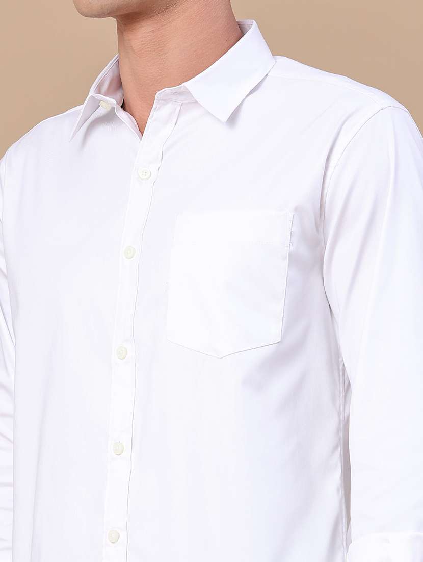 Men Solid Long Sleeve Slim Fit Casual Shirt - 22404569 -  Standard Image - 1