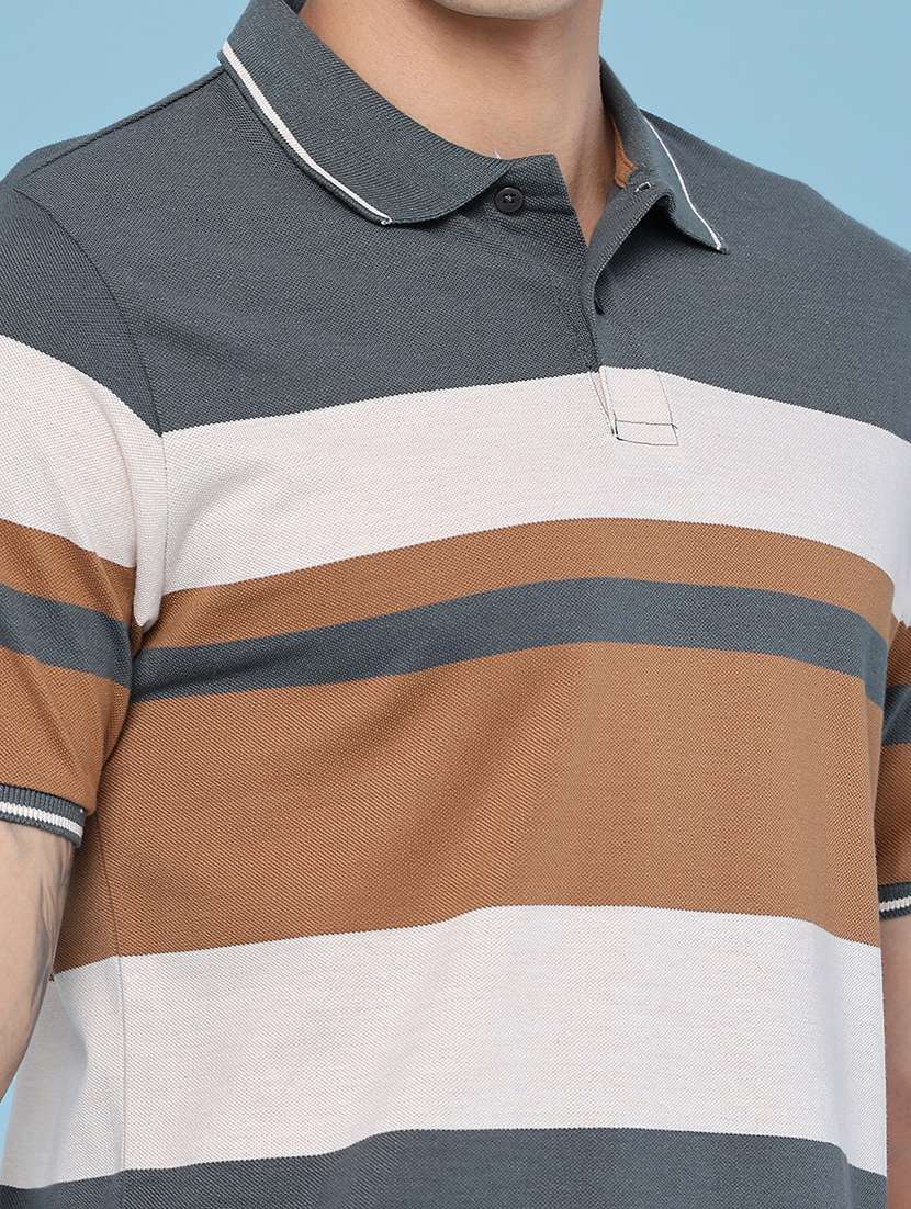 men color block short sleeve regular fit polo t-shirt - 22404853 -  Standard Image - 1