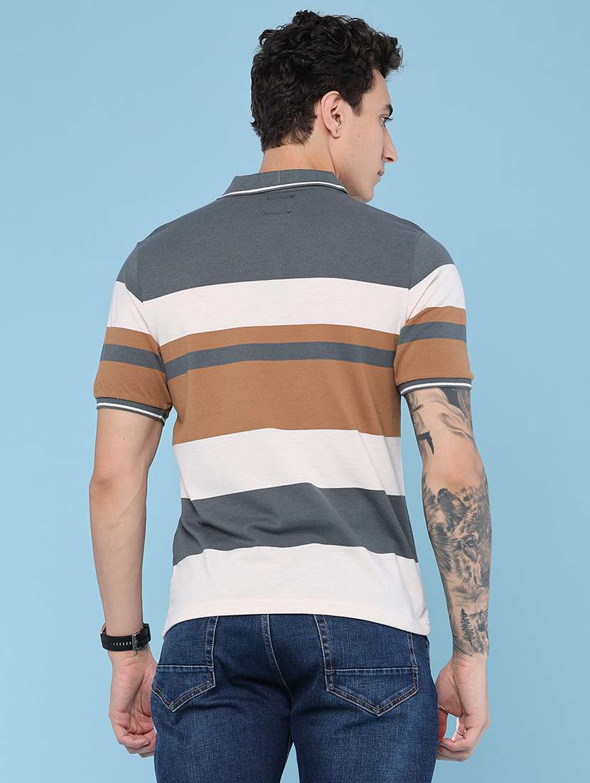 men color block short sleeve regular fit polo t-shirt - 22404853 -  Standard Image - 4