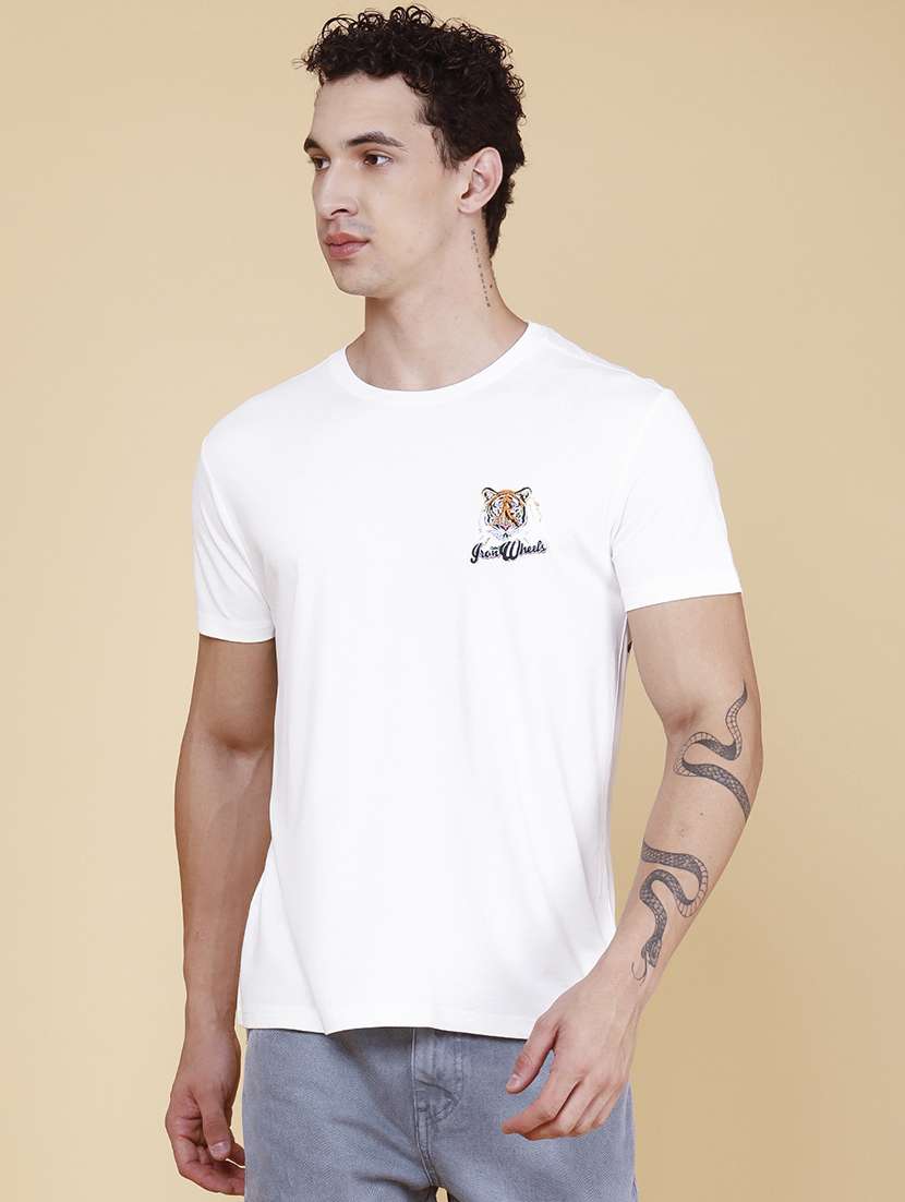 men printed short sleeves regular t-shirt - 22404966 -  Standard Image - 4