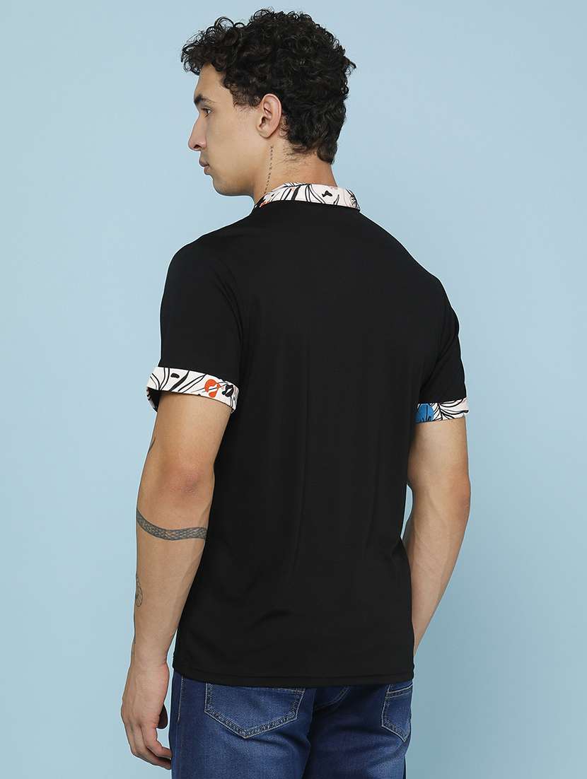 black cotton plain tshirt - 22404967 -  Standard Image - 4