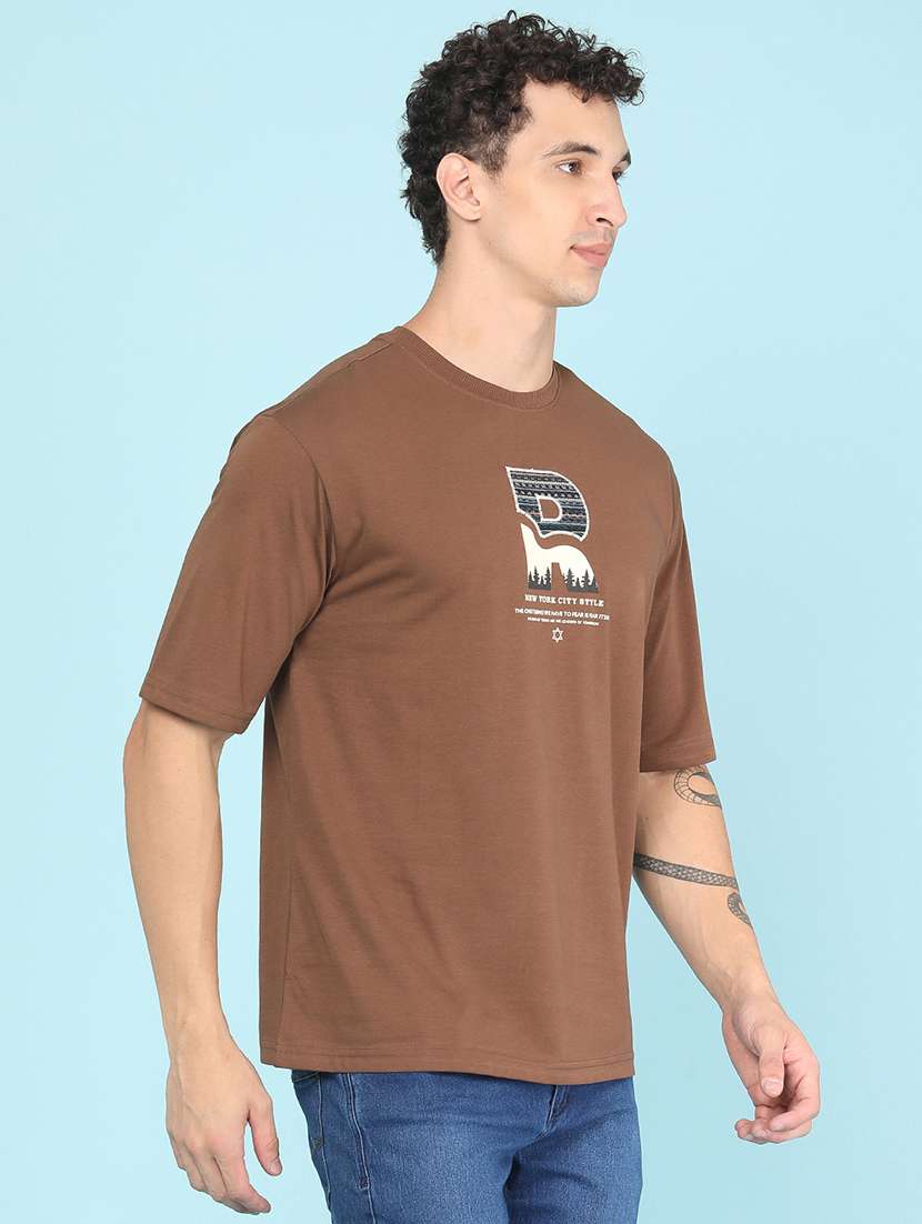 Men Printed Short Sleeves Oversized T-shirt - 22404969 -  Standard Image - 4