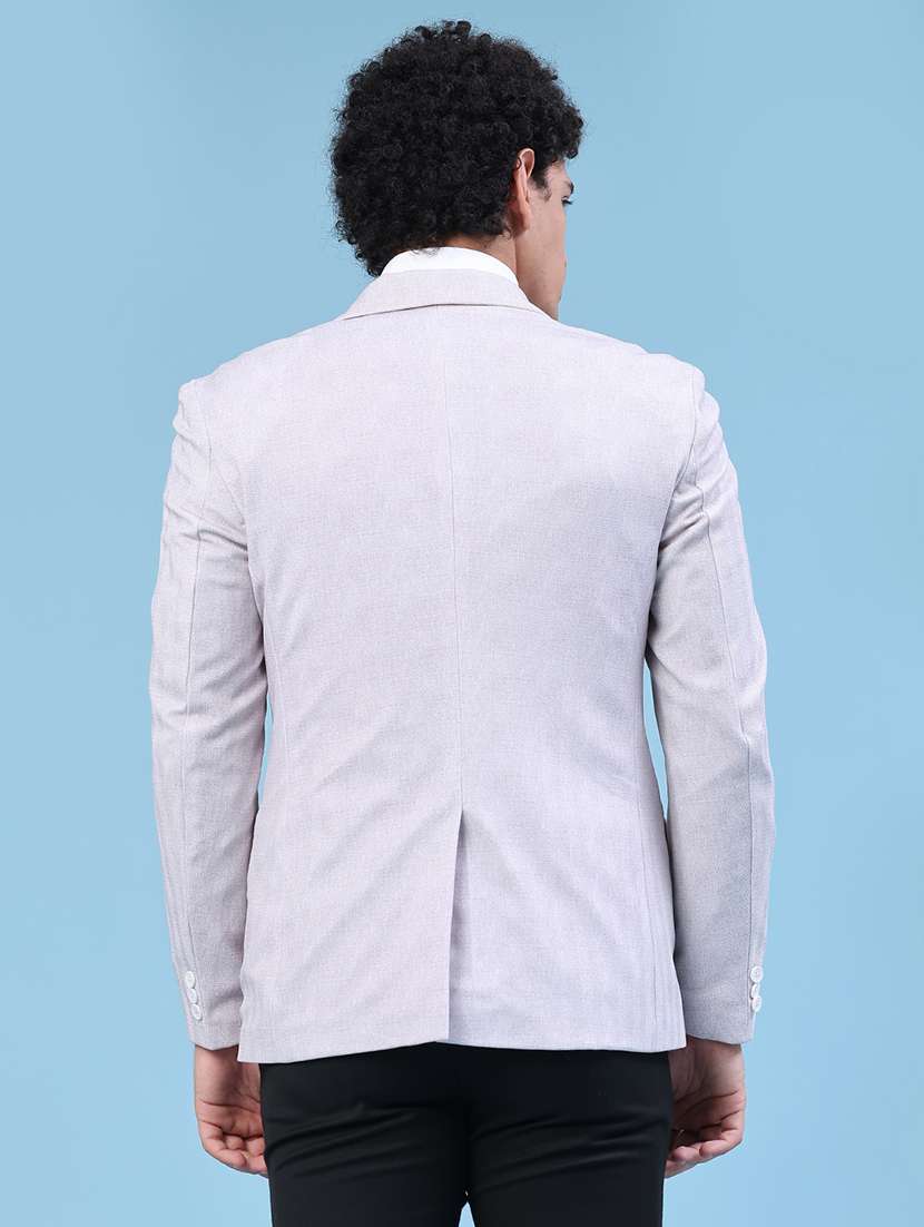 men solid single breasted casual blazer - 22405035 -  Standard Image - 4