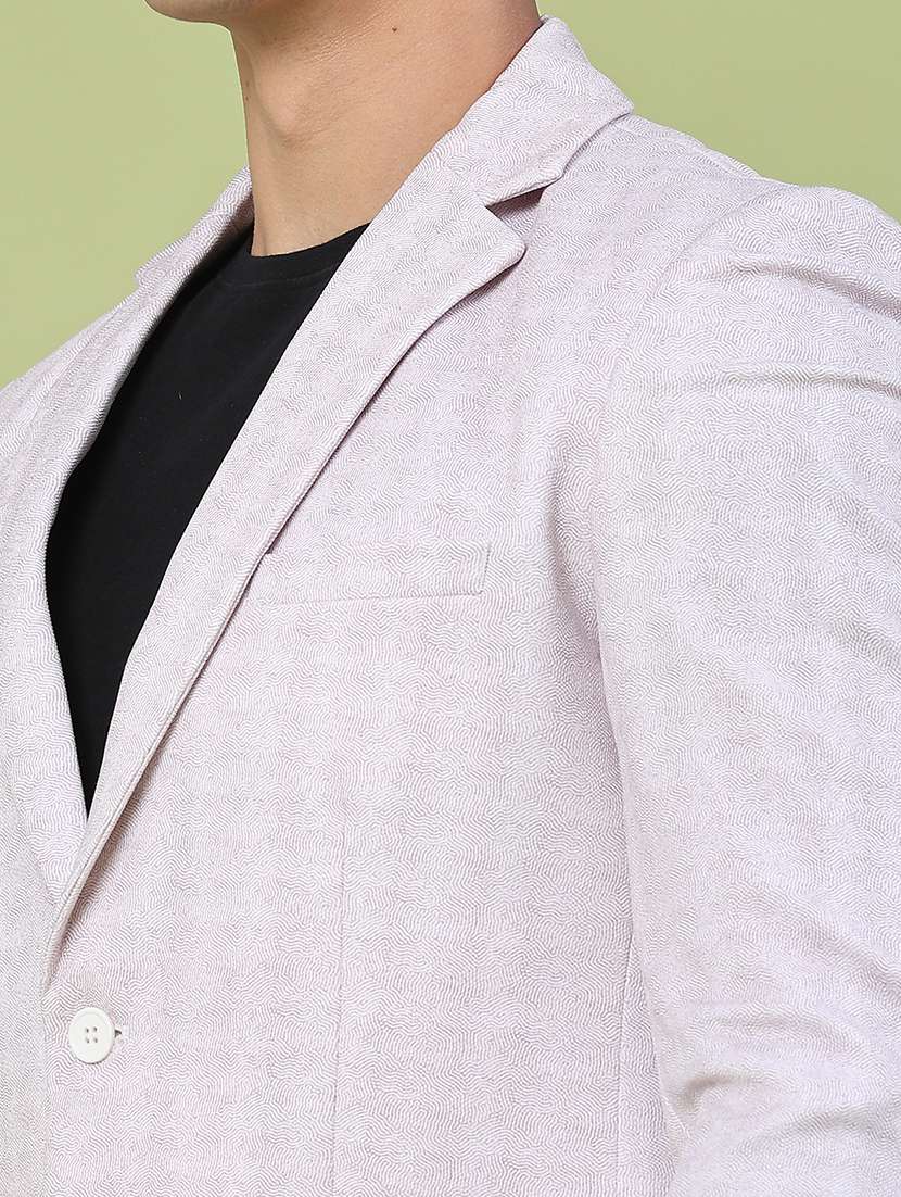 Men Self Design Single Breasted Casual Blazer - 22405036 -  Standard Image - 1