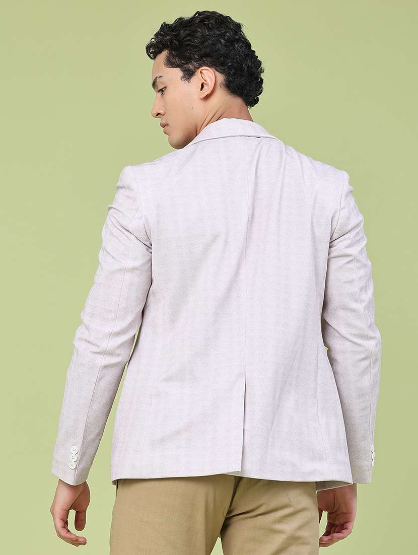 Men Self Design Single Breasted Casual Blazer - 22405036 -  Standard Image - 4