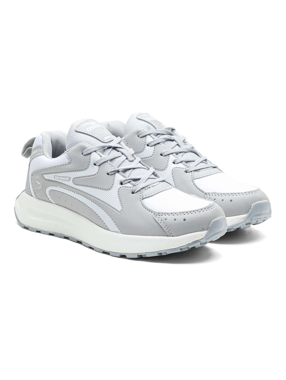 men grey lace up sport shoe - 22405145 -  Standard Image - 1