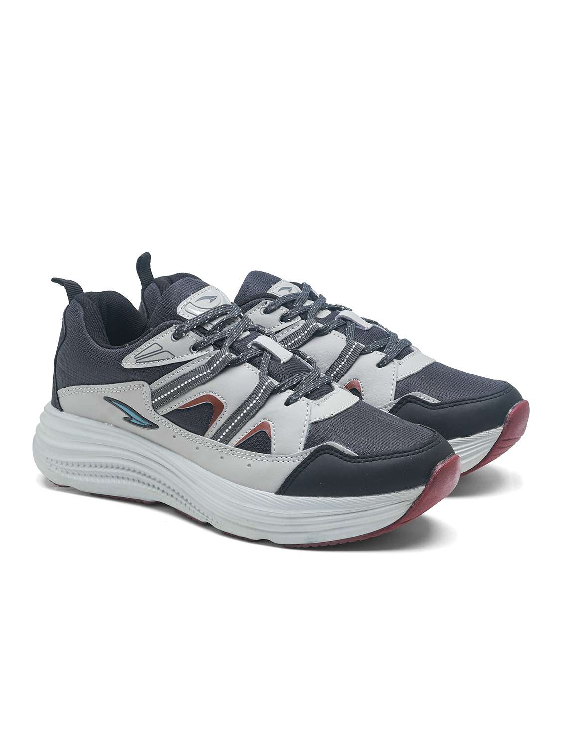 men grey lace up sport shoe - 22405159 -  Standard Image - 1