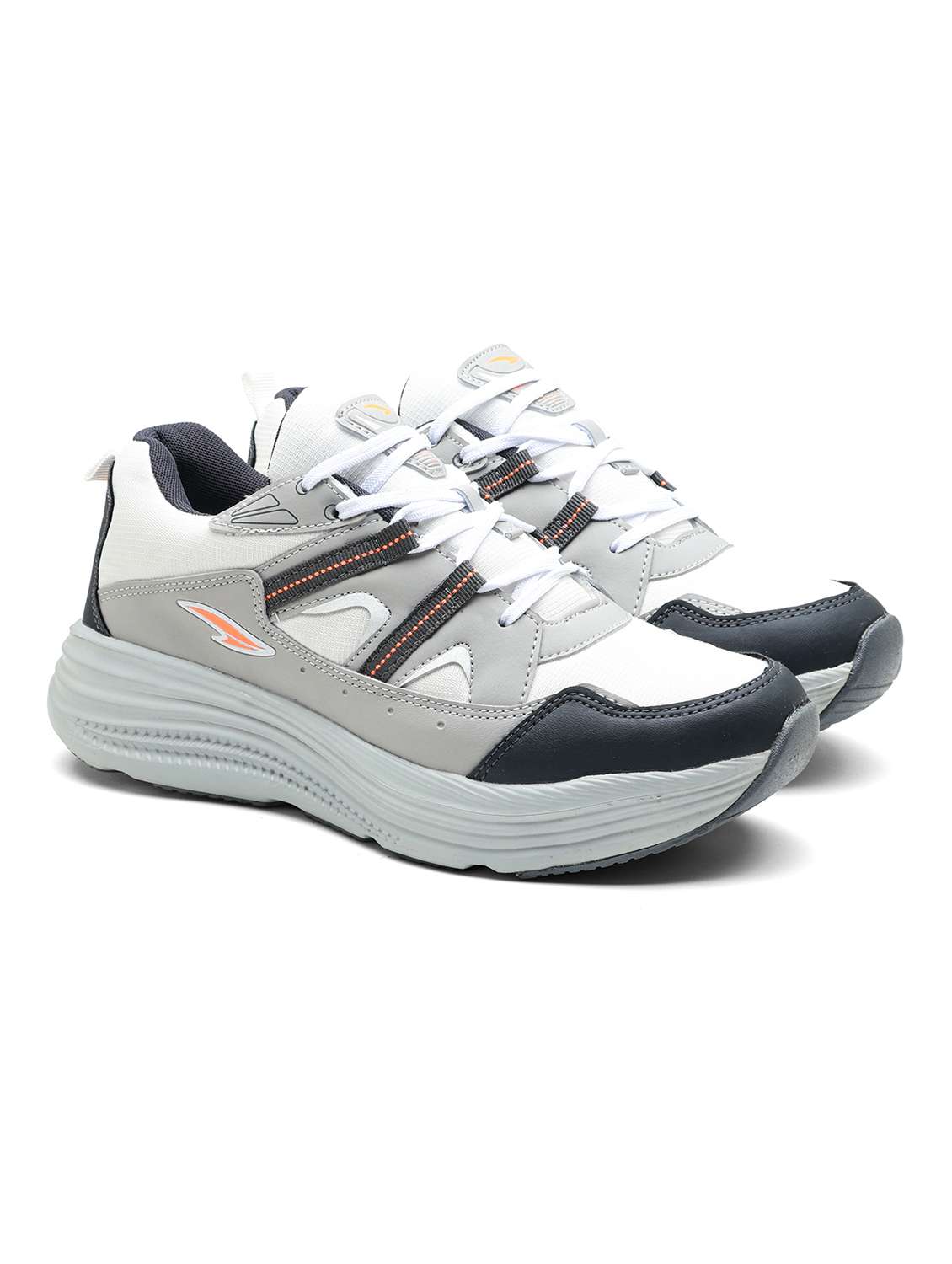 men grey lace up sport shoe - 22405160 -  Standard Image - 1