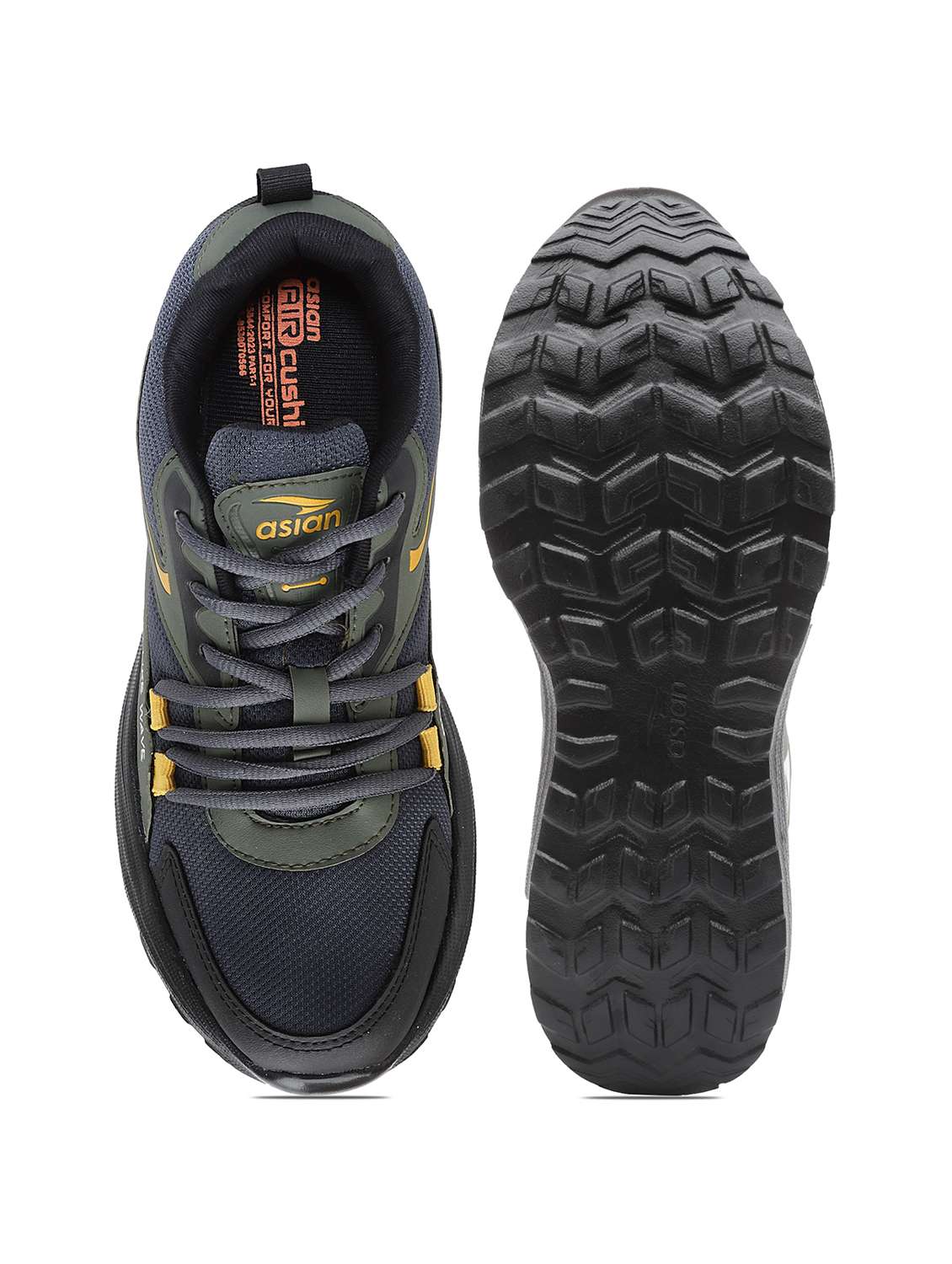 men olive lace up sport shoe - 22405186 -  Standard Image - 4