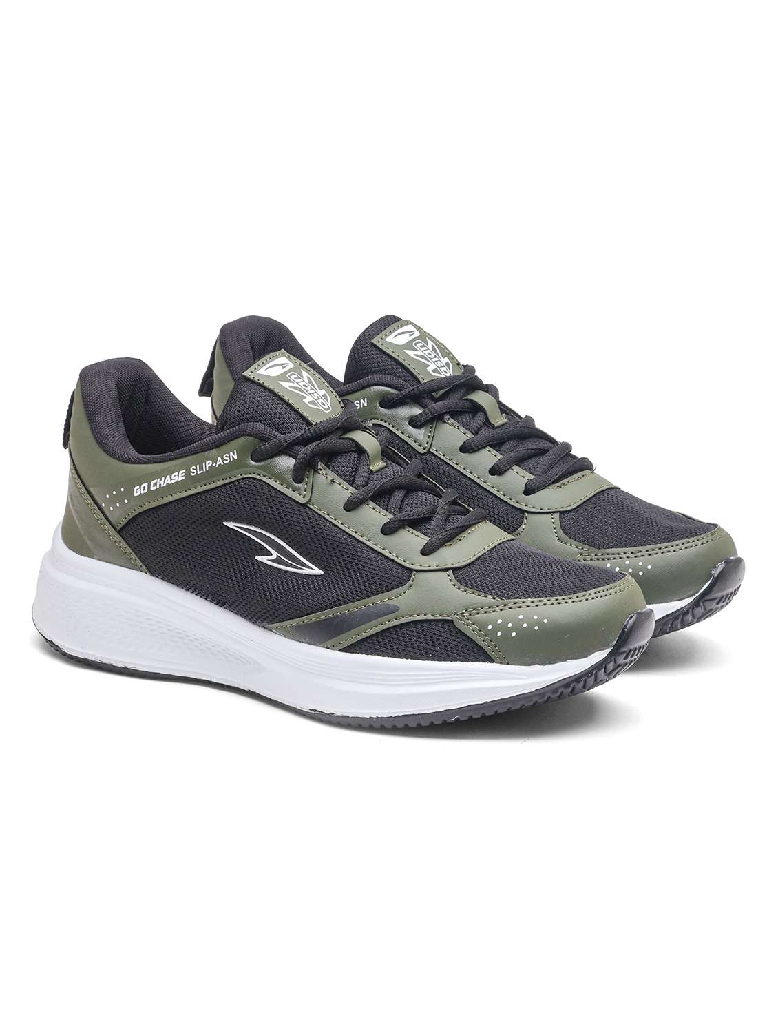 men olive lace up sport shoe - 22405188 -  Standard Image - 1