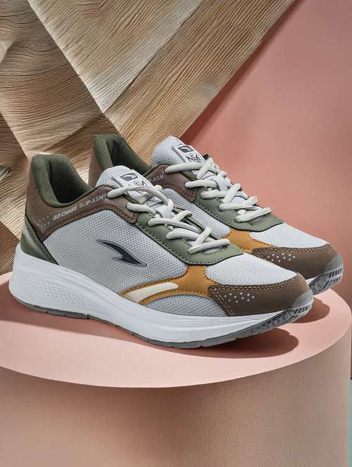 Men Grey Lace Up Sport Shoe
