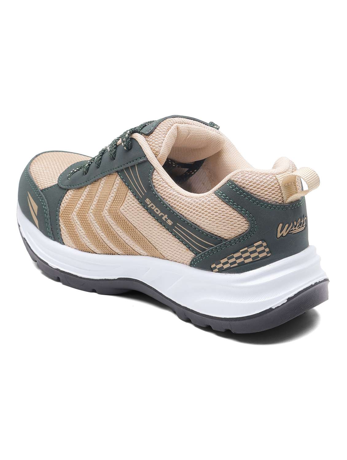 men beige lace up sport shoe - 22405284 -  Standard Image - 4
