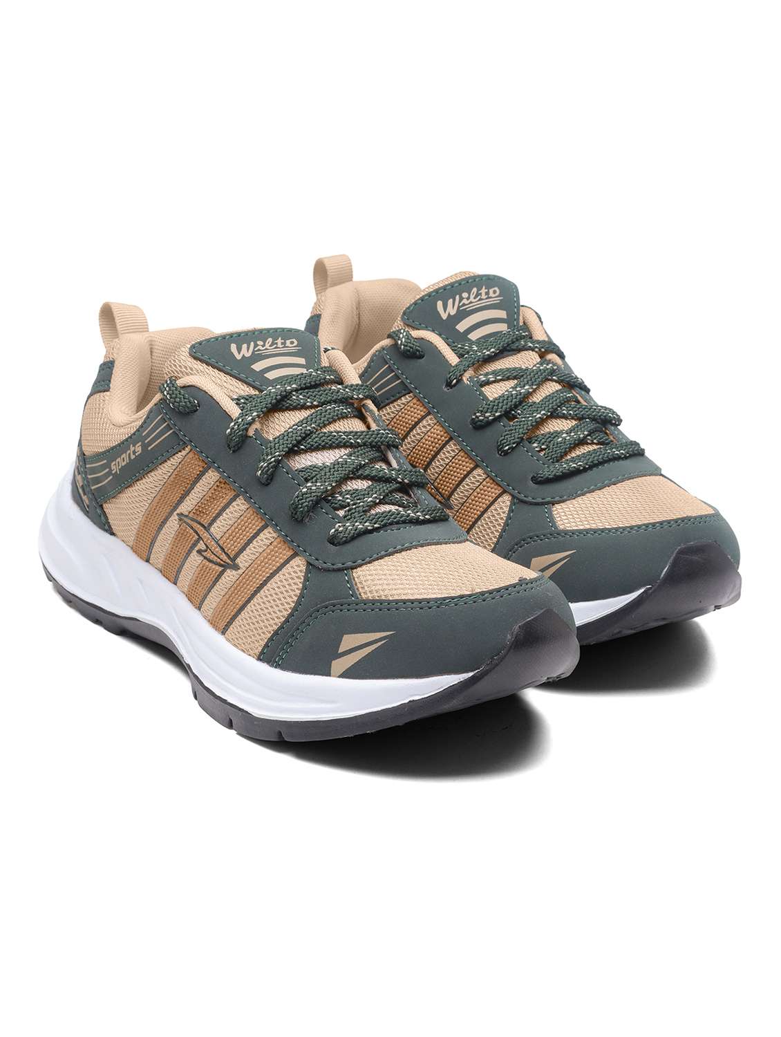 Men Beige Lace Up Sport Shoe - 22405287 -  Standard Image - 1