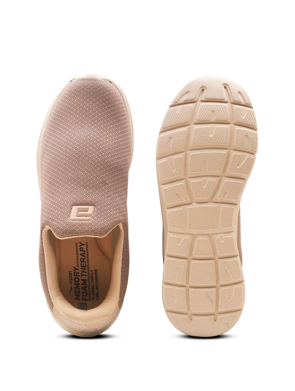 men beige slip on sport shoe - 22405327 -  Standard Image - 4