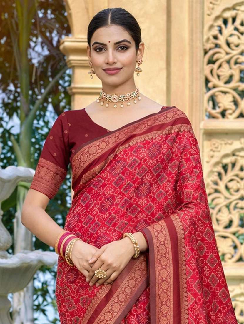 women self design tussar silk saree with blouse - 22405331 -  Standard Image - 1