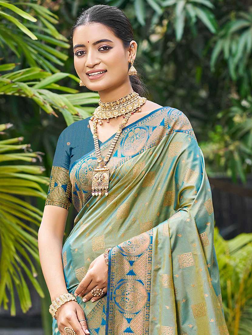 women self design bordered saree with blouse - 22405358 -  Standard Image - 1