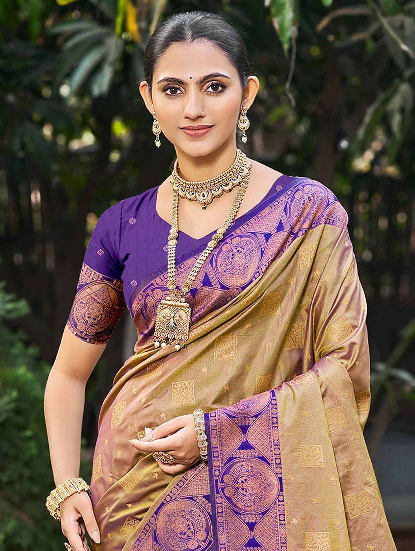 women self design bordered saree with blouse - 22405359 -  Standard Image - 1