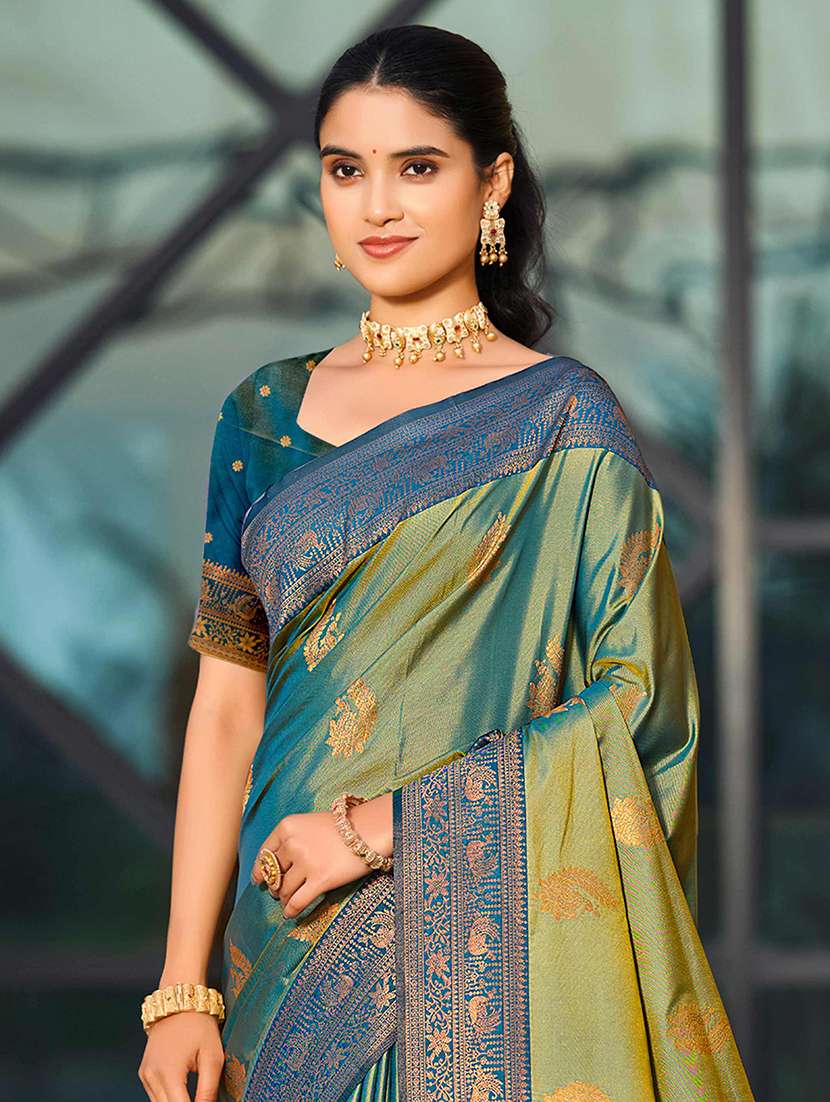 women self design bordered saree with blouse - 22405404 -  Standard Image - 1