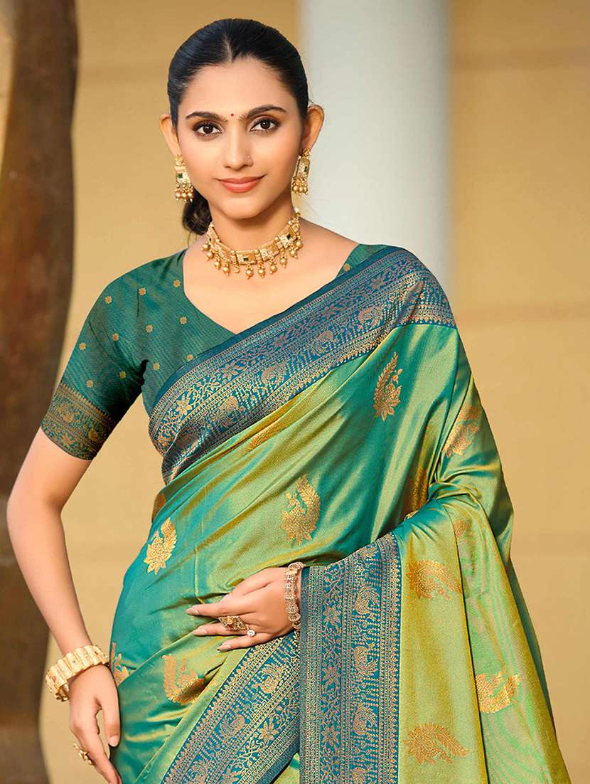 women self design bordered saree with blouse - 22405406 -  Standard Image - 1