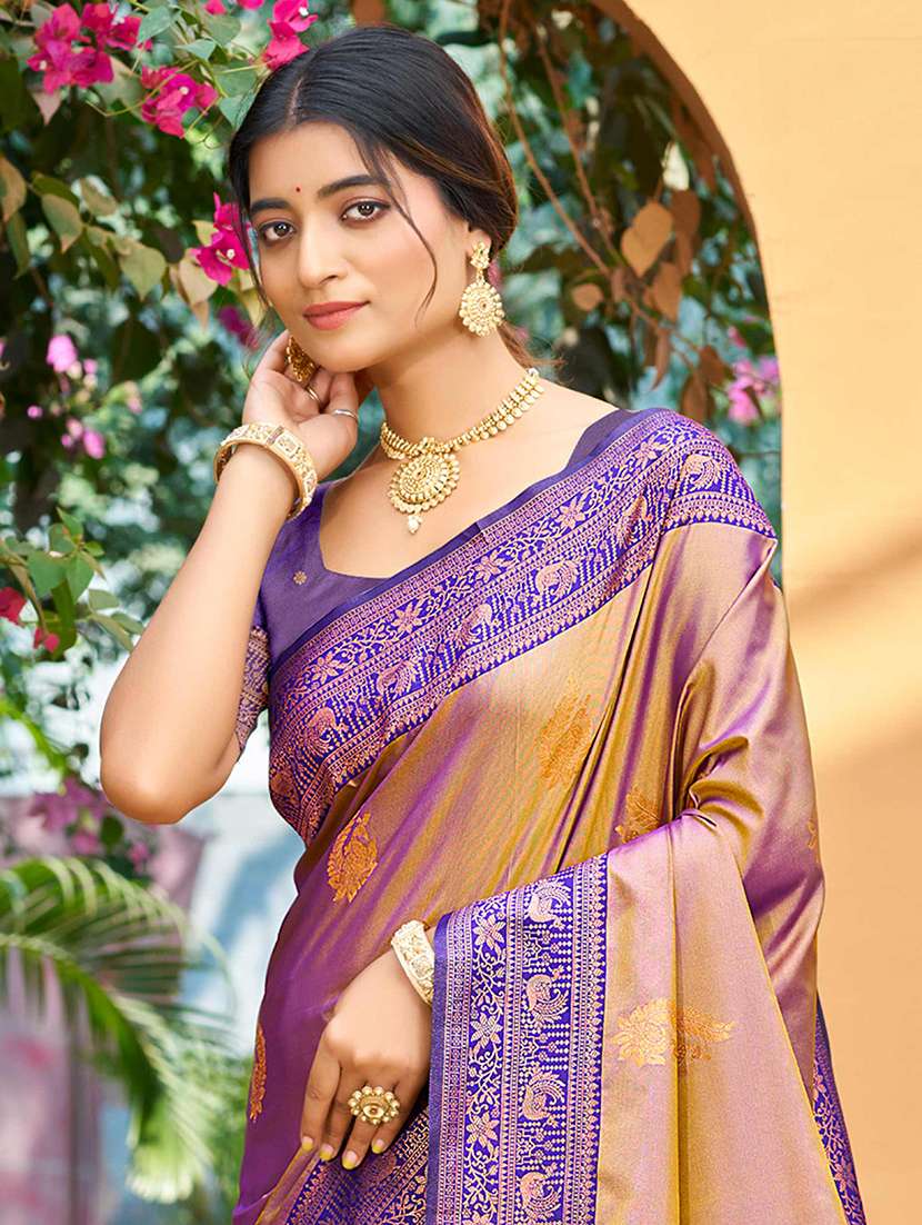women self design bordered saree with blouse - 22405408 -  Standard Image - 1