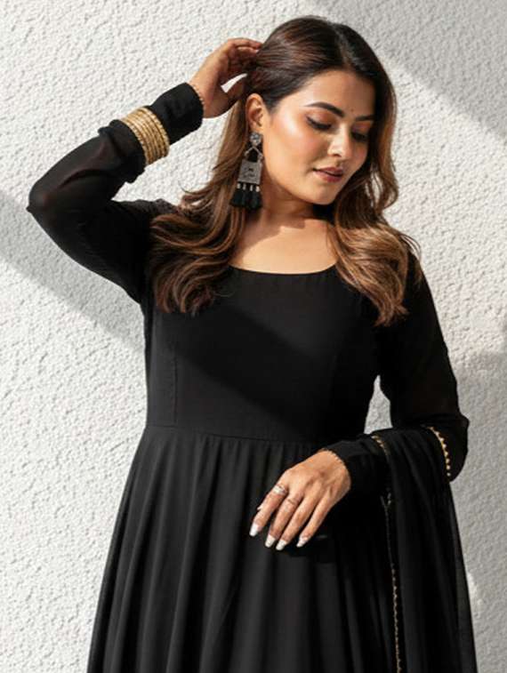 women solid long sleeve kurta with dupatta set - 22406059 -  Standard Image - 1