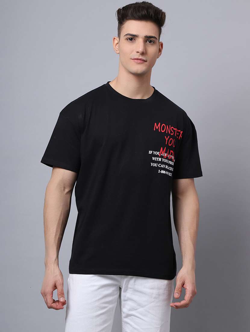 men typographic short sleeve oversized t-shirt