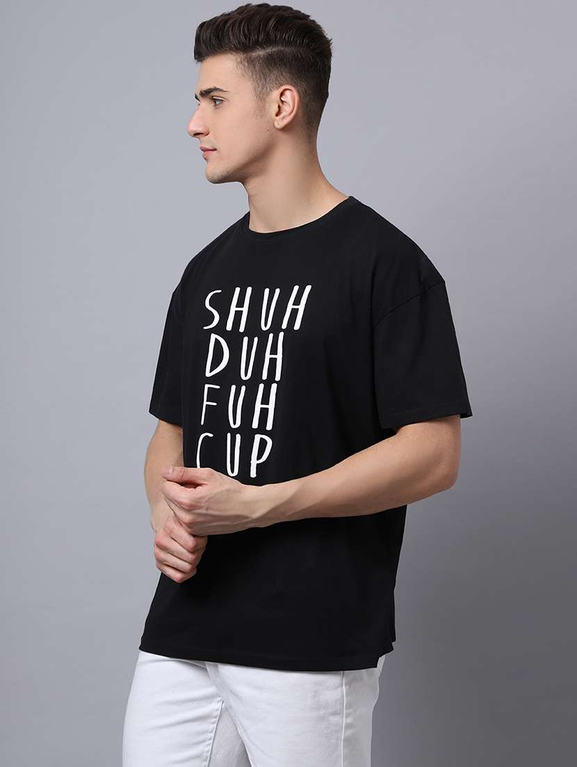 men typographic short sleeve oversized t-shirt - 22406483 -  Standard Image - 1