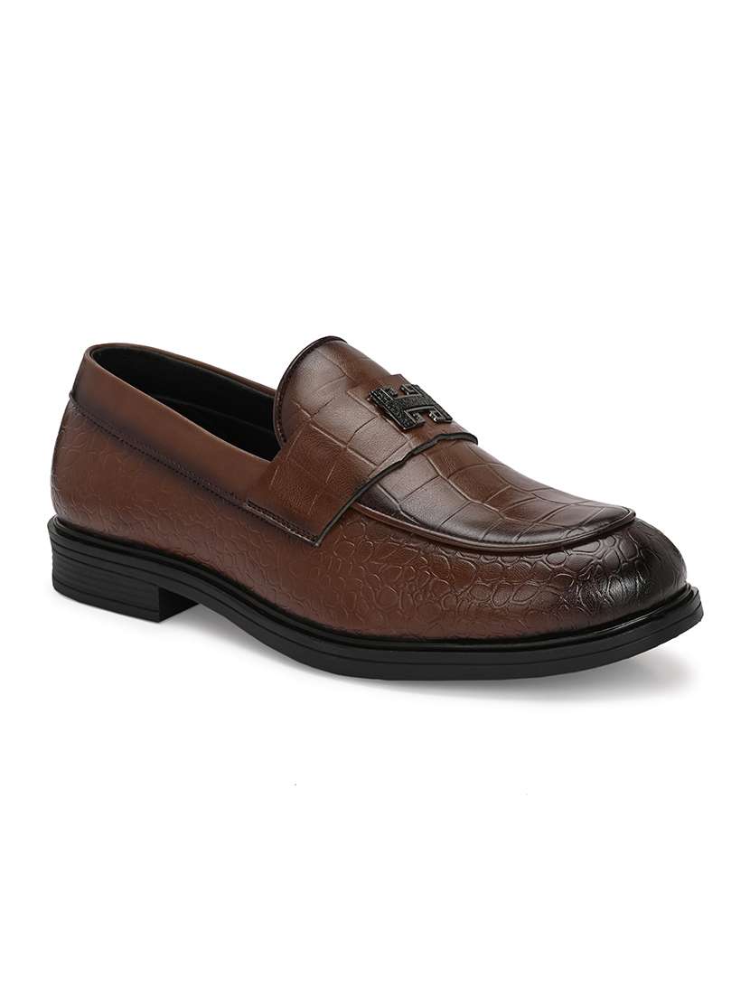 men brown slip on loafer - 22406498 -  Standard Image - 1