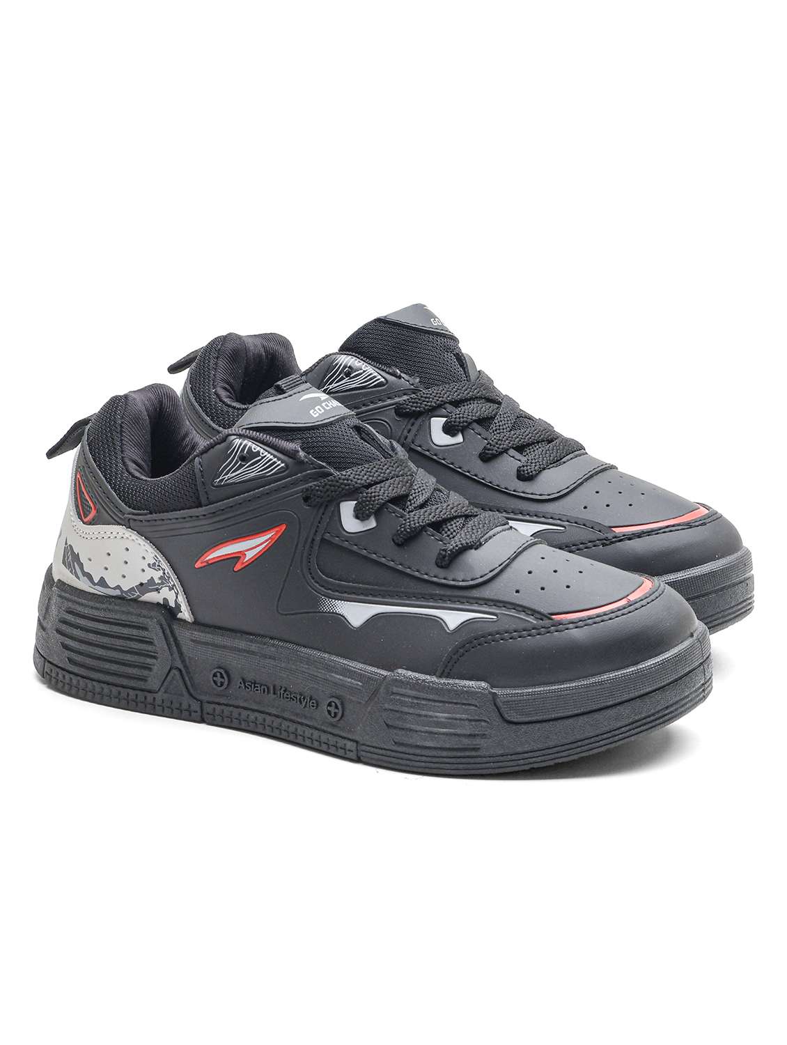 men solid lace up sneaker - 22406529 -  Standard Image - 1