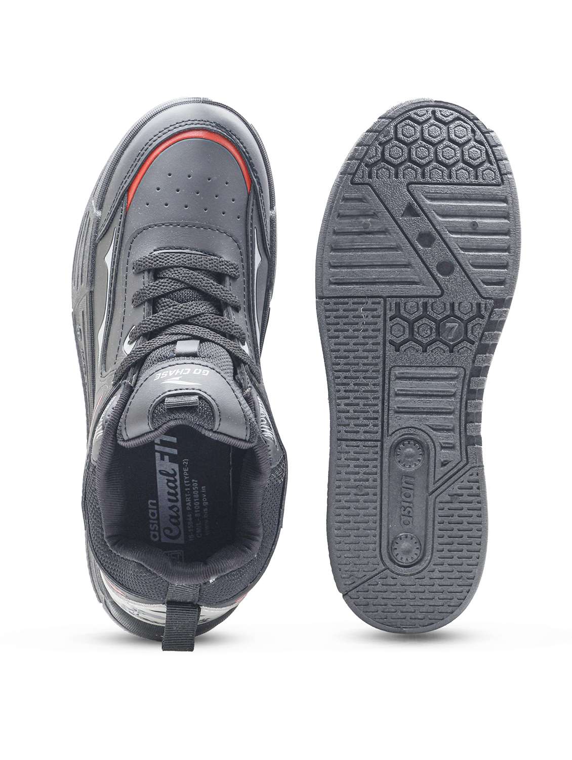 men solid lace up sneaker - 22406529 -  Standard Image - 4