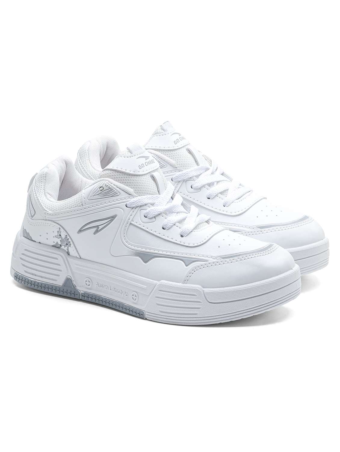 men solid lace up sneaker - 22406530 -  Standard Image - 1