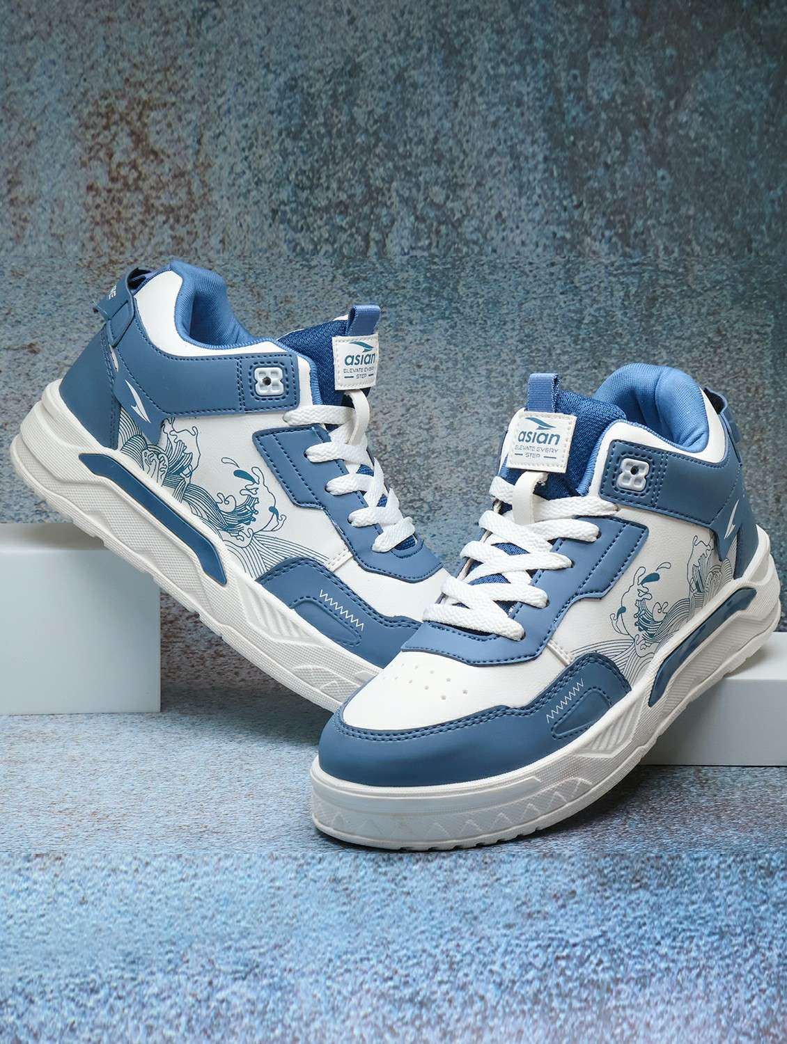men color block lace up sneaker