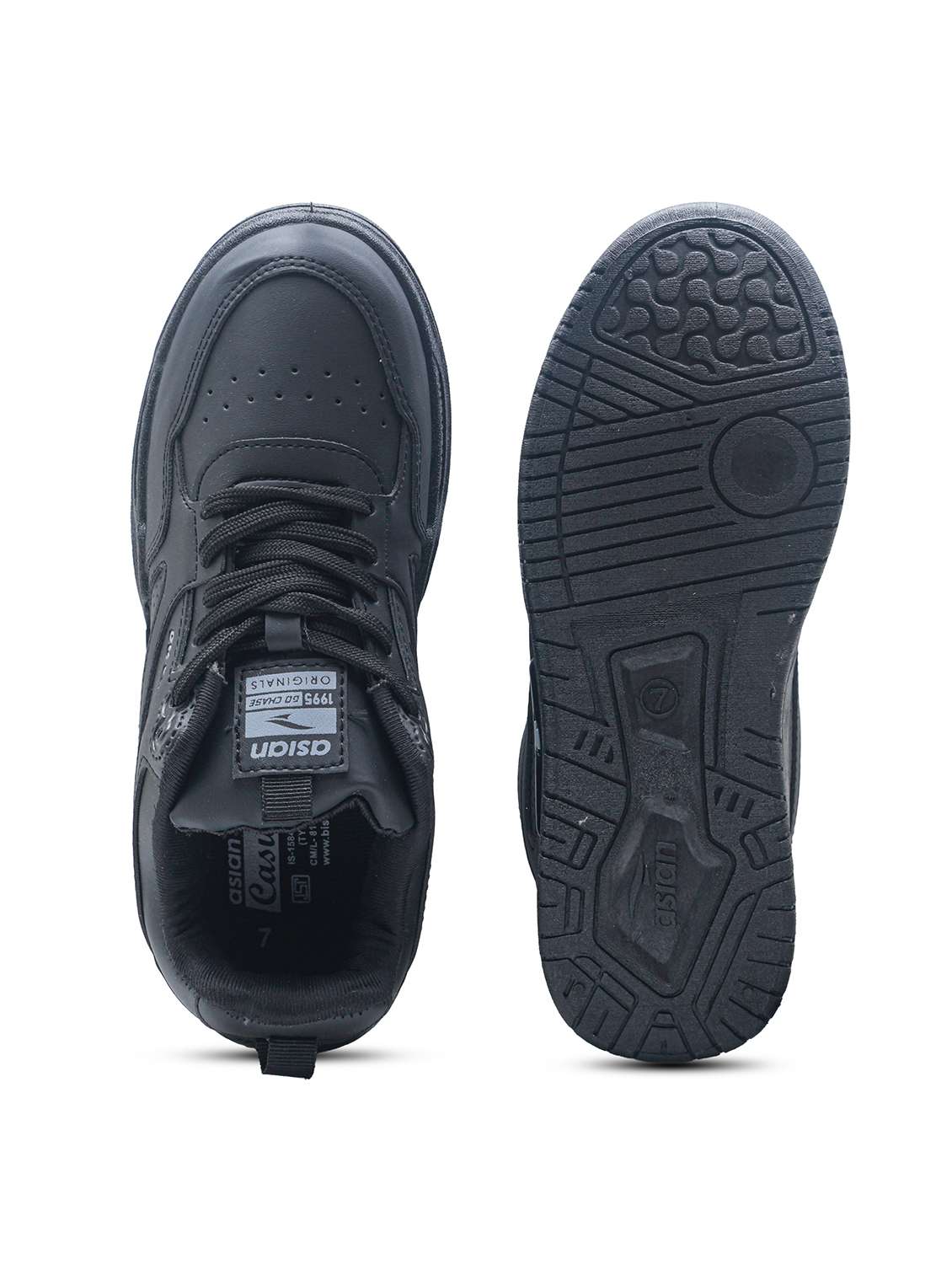 men solid lace up sneaker - 22406558 -  Standard Image - 4
