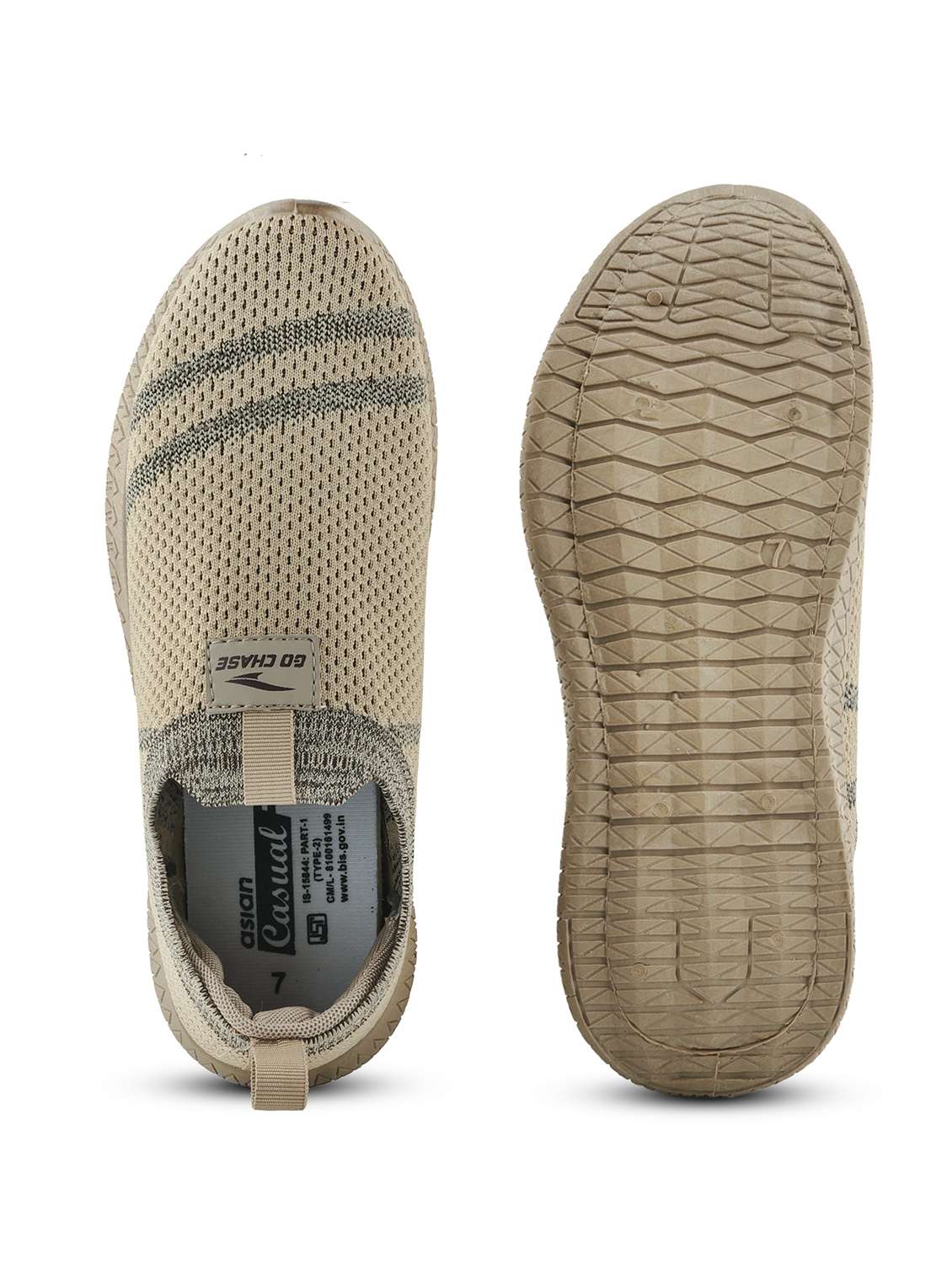 men striped slip on shoe - 22406604 -  Standard Image - 4